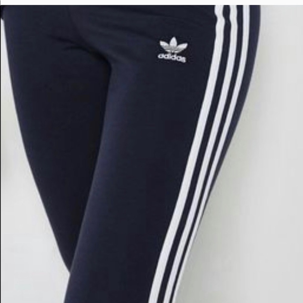 ADIDAS! dark blue Adidas cotton leggings,